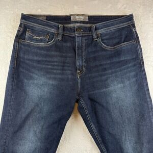 Revtown Jeans Mens 36x30 Blue Sharp Slim Straight Fit Stretch Dark Wash Denim